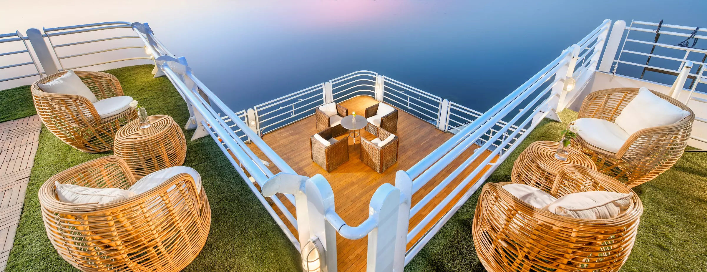 Sun deck of the Mövenpick MS Sun Ray Nile cruise